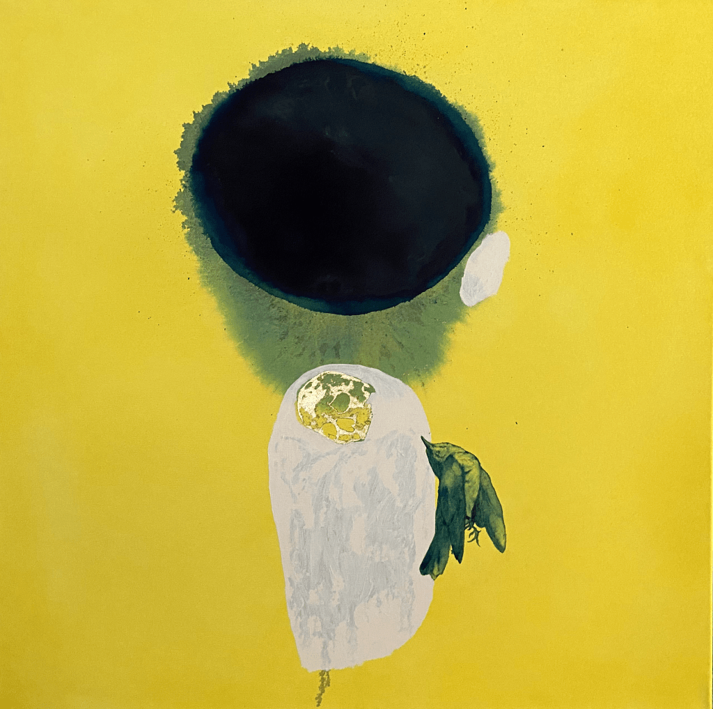 Artwork by Kane Dyer, Thoughts on the Human Condition, 2023. This artwork was included in a group show The Nature of Things at Wonderground Barossa in 2023. 